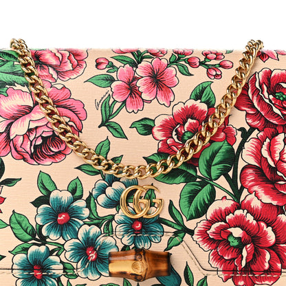 Gucci New Shangai Calfskin Floral Print Mini Diana Chain Bag Multicolor 8 of 11
