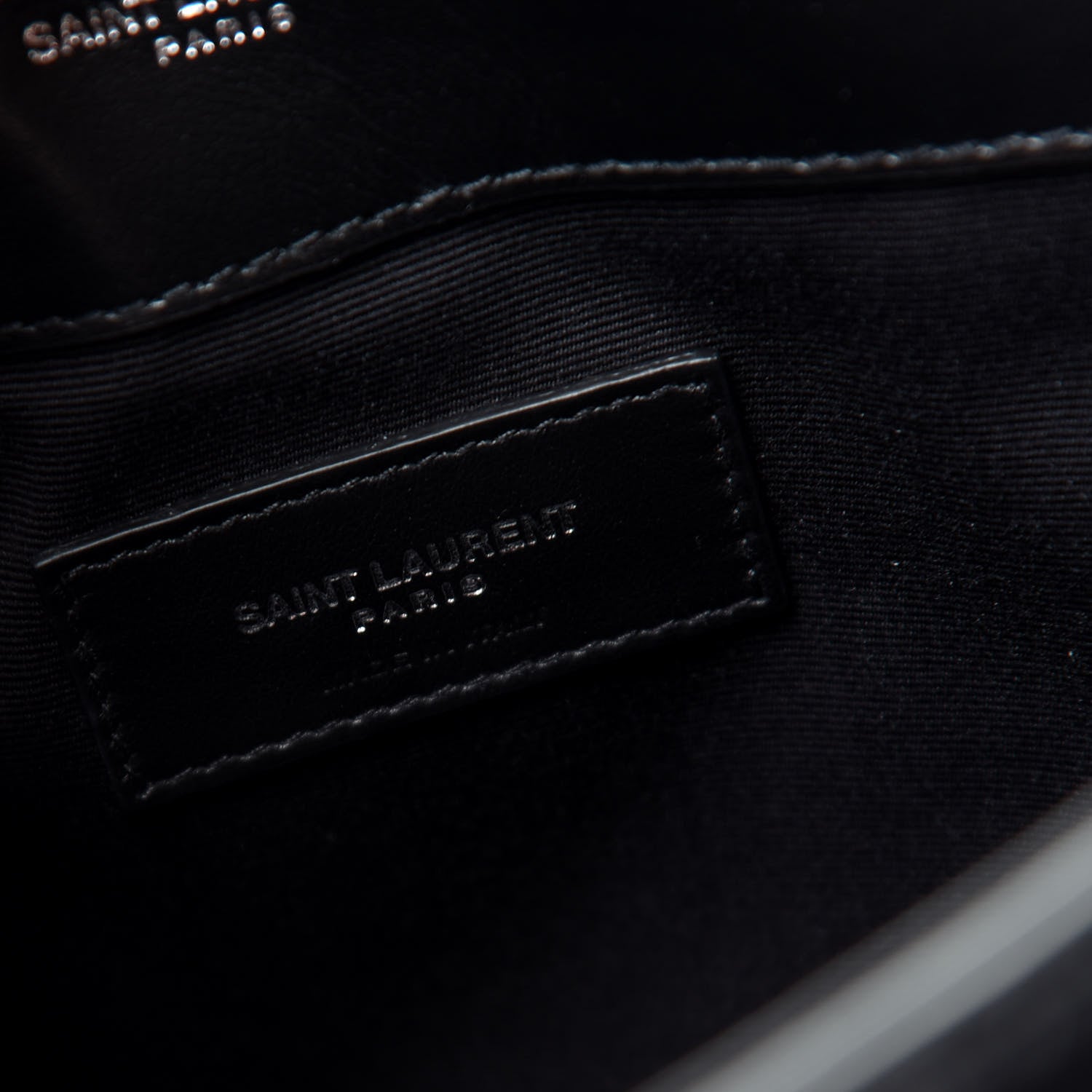 Saint Laurent Calfskin Y Quilted Monogram Loulou Document Holder Black 6 of 7