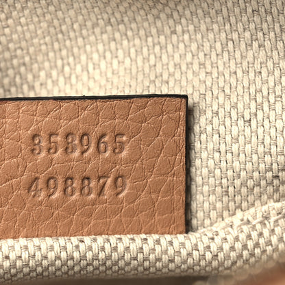 Gucci Pebbled Calfskin Mini Soho Chain Bag Camelia 7 of 9