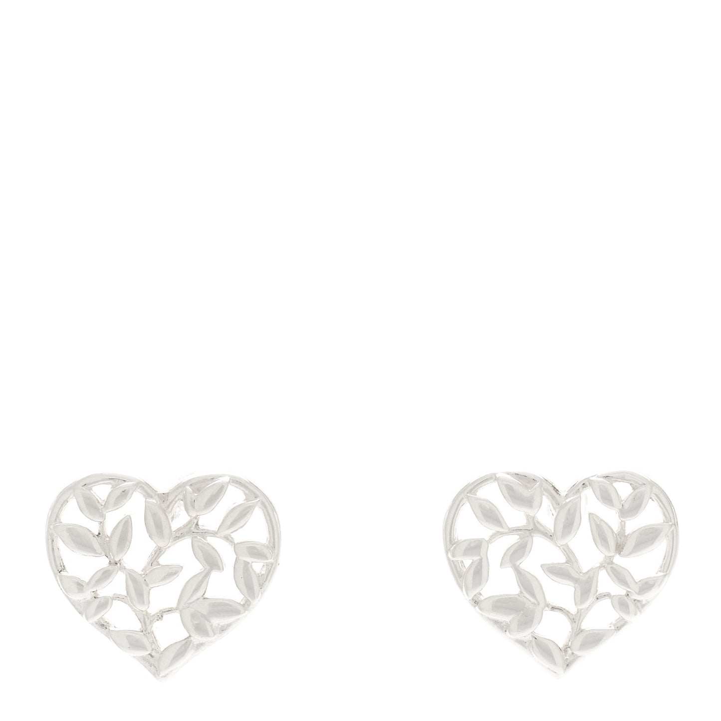 Sterling Silver Paloma Picasso Olive Leaf Heart Earrings