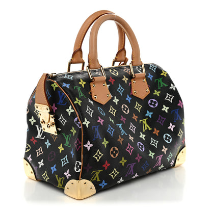 Louis Vuitton Monogram Multicolor Speedy 30 Black 3 of 9