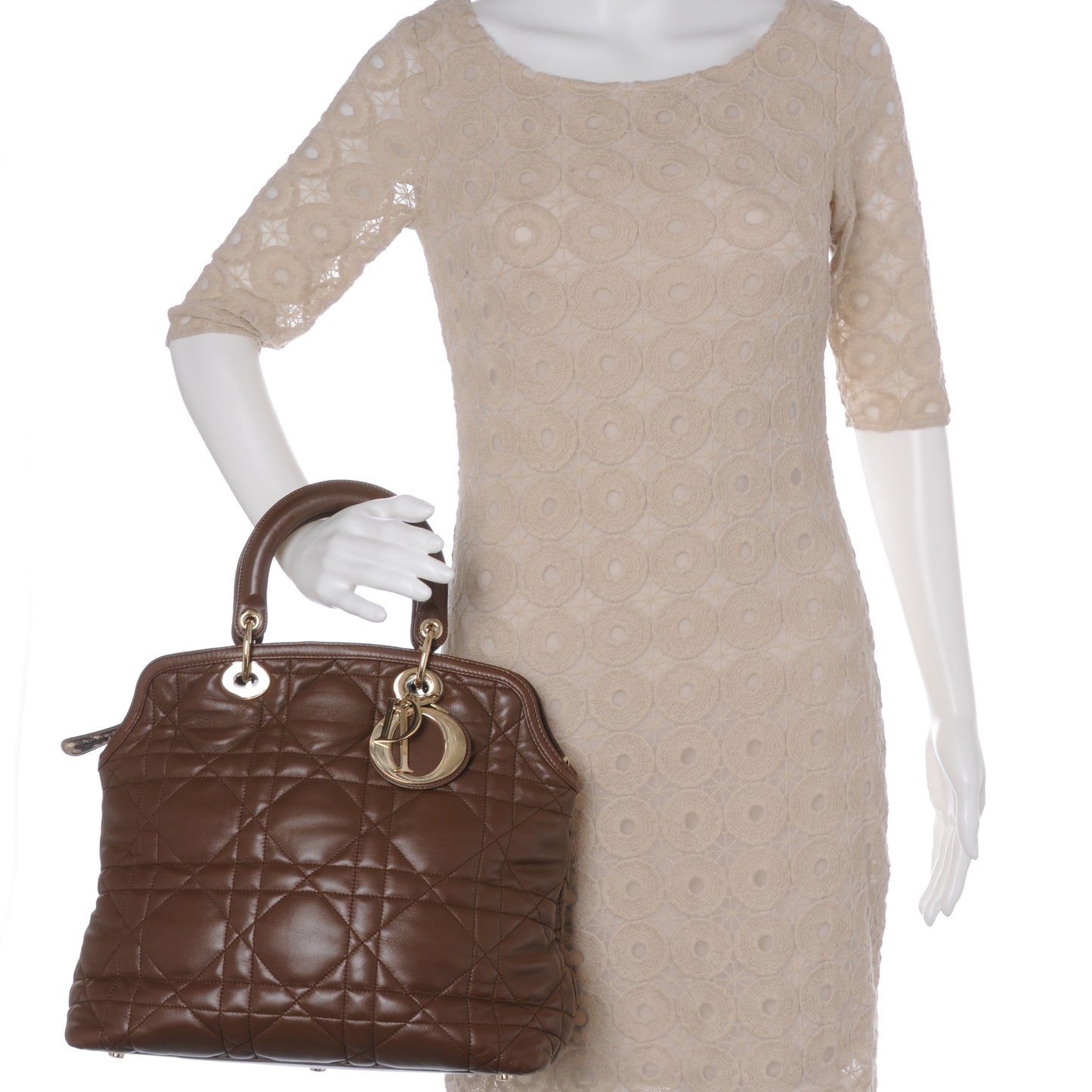 Cannage Python Medium Granville Marron Fonce