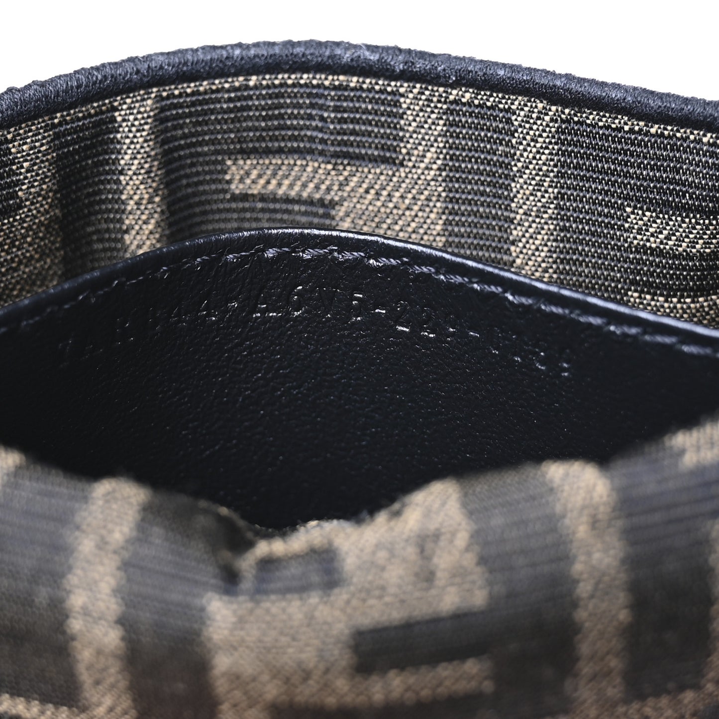 Fabric Jacquard FF 1974 Nano Baguette Charm Tobacco Moro Black