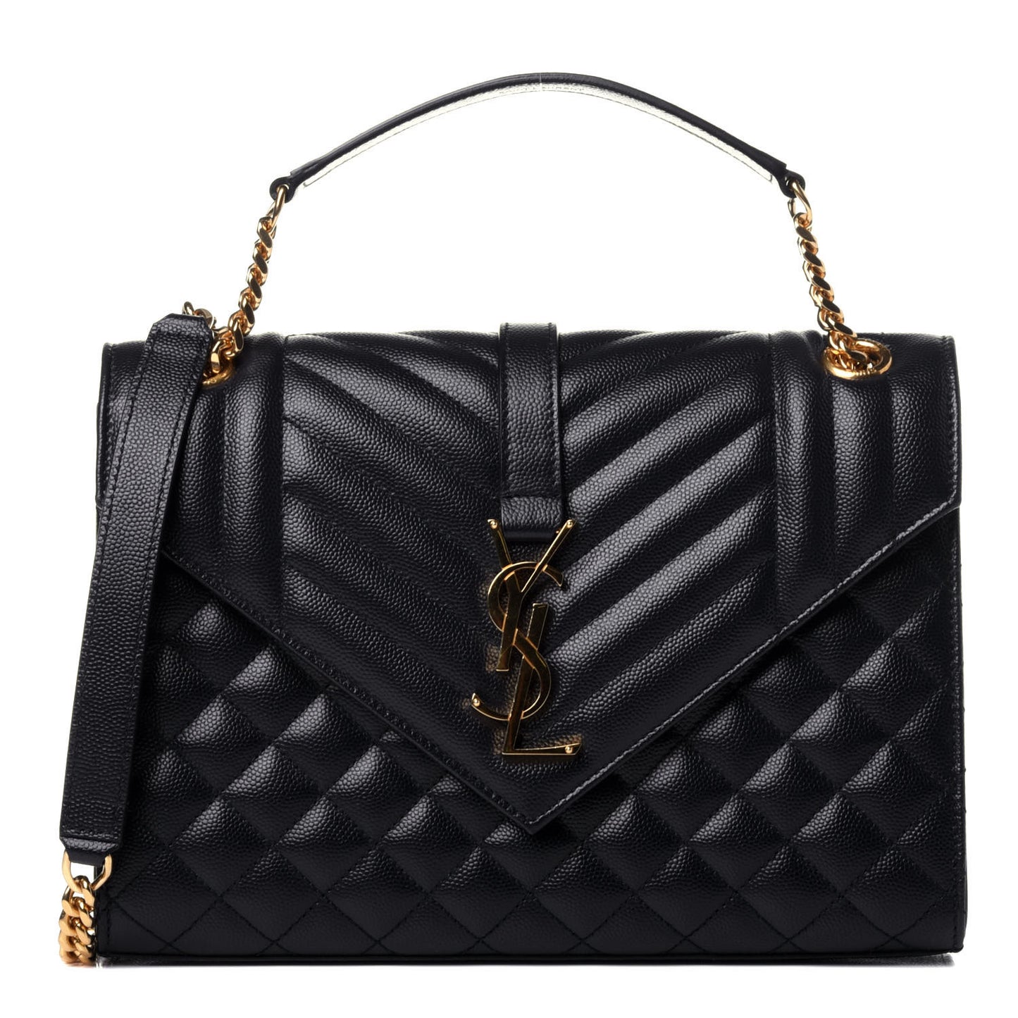 Grain De Poudre Textured Mixed Matelasse Triquilt Medium Monogram Satchel Deep Marine