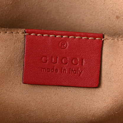 Gucci Calfskin Matelasse Small GG Marmont Chain Shoulder Bag Hibiscus Red 6 of 10