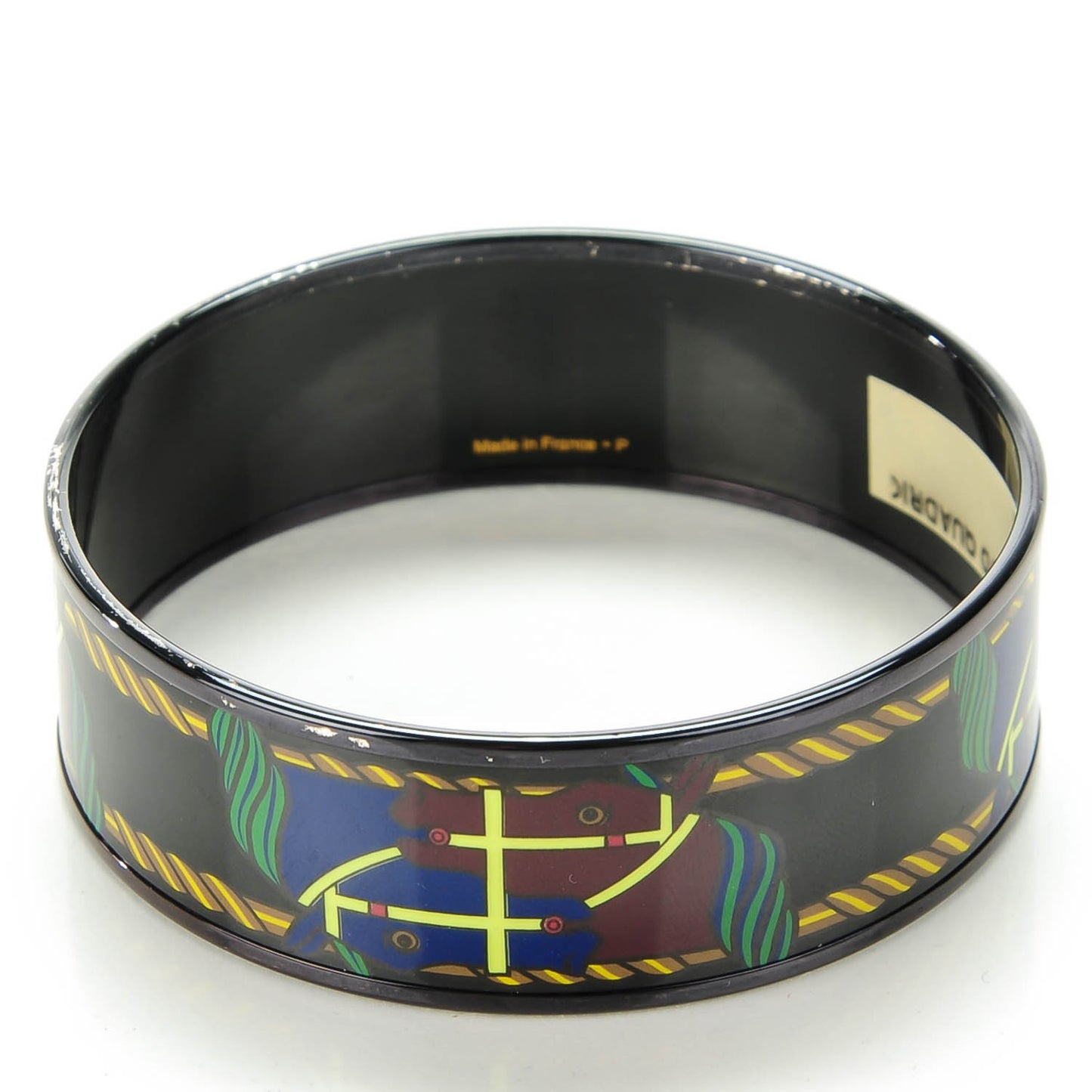 Enamel Printed Wide Quadrige Bracelet 65 Africa