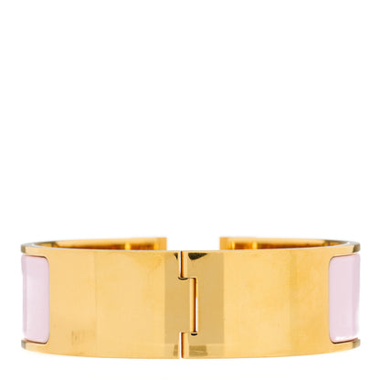 Hermes Enamel Wide Clic Clac H Bracelet GM Rose Dragee 2 of 4