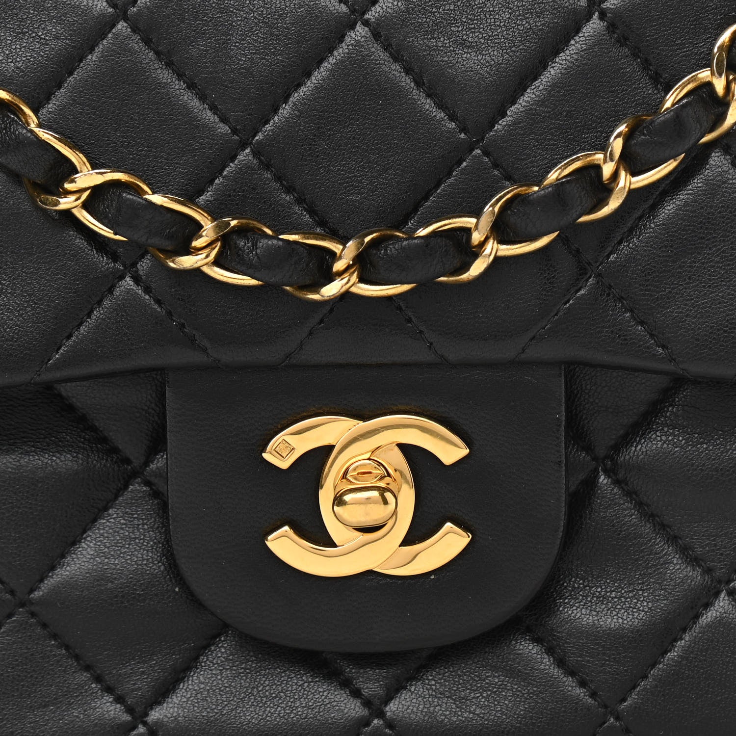 Chanel Lambskin Quilted Small Double Flap Black 8 of 15