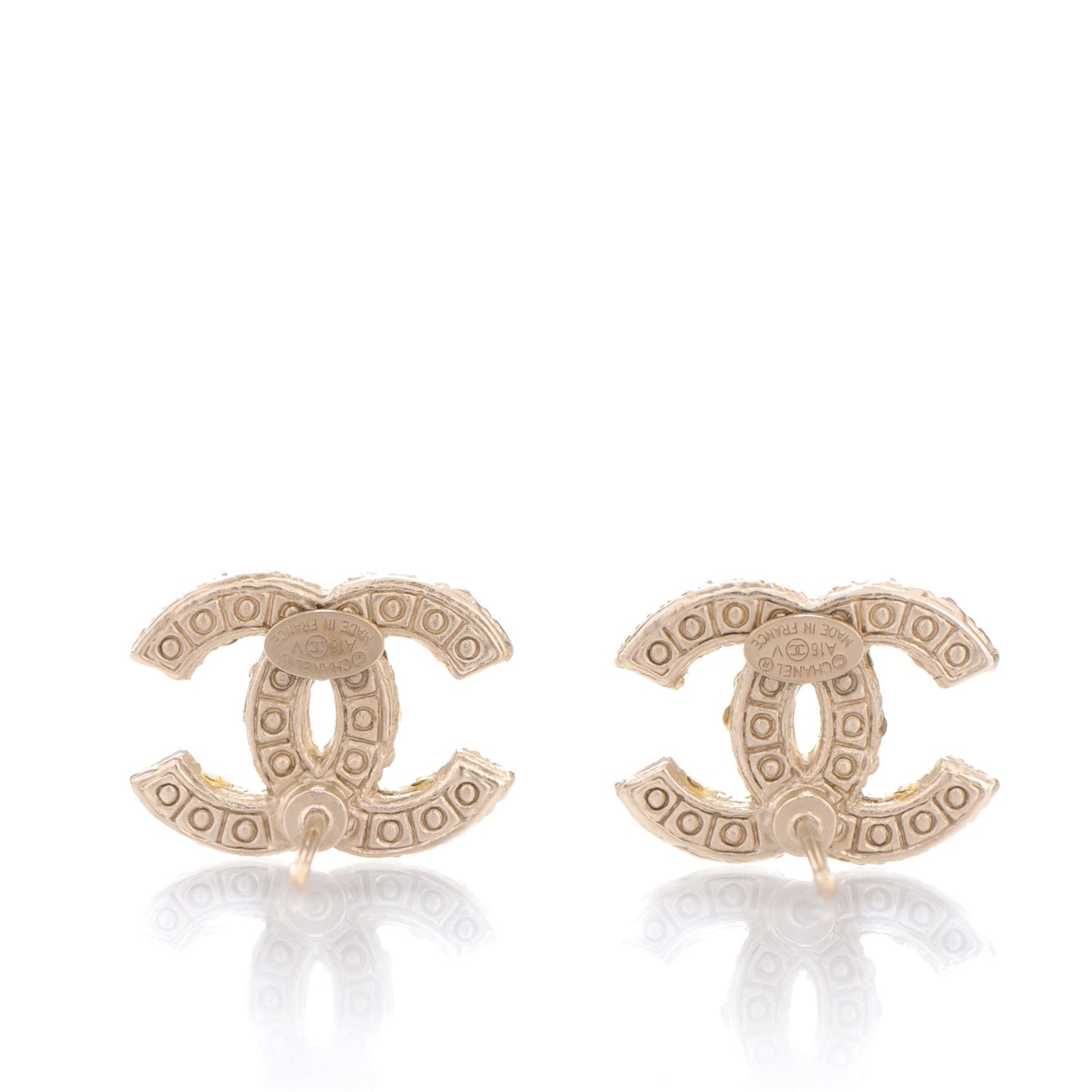 Pearl CC Earrings Gold