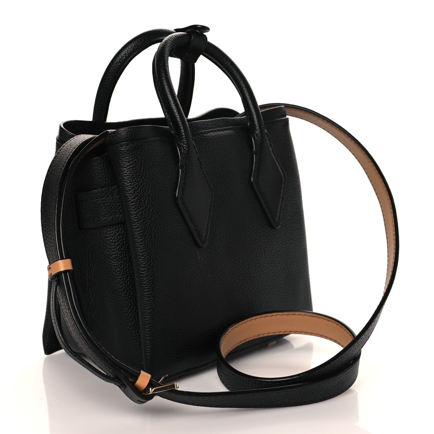 MCM Grained Calfskin Mini Milla Tote Black 3 of 10