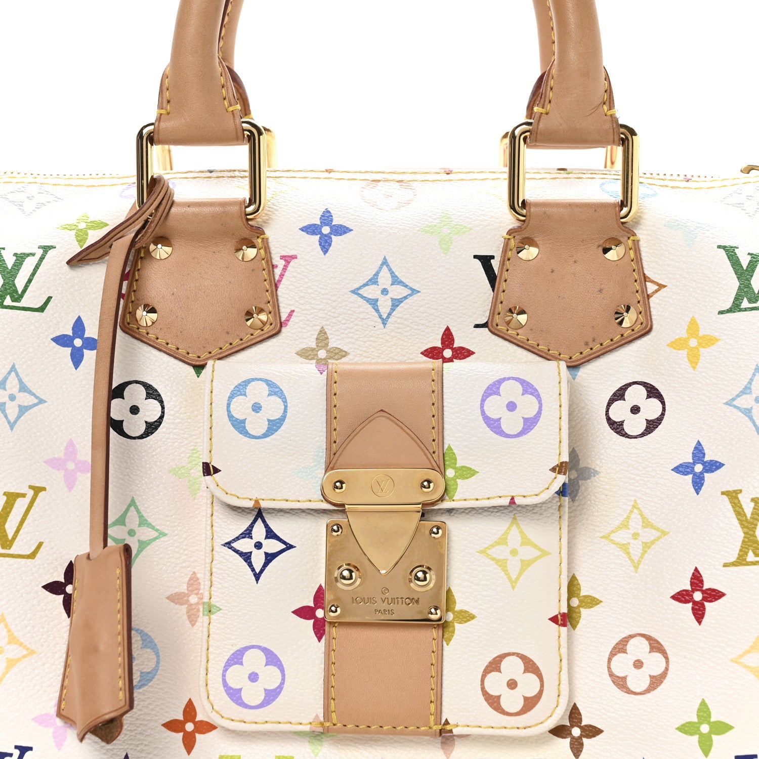 Louis Vuitton Monogram Multicolor Speedy 30 White 8 of 10