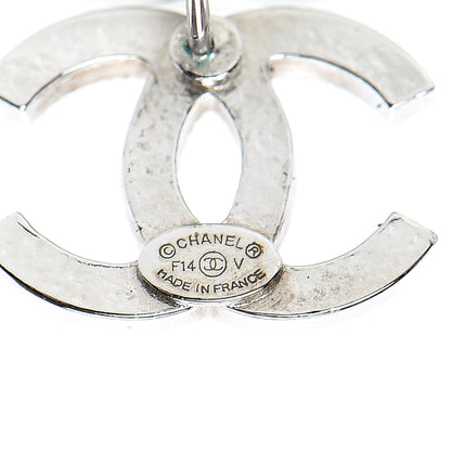Chanel Crystal CC Earrings Silver 4 of 5