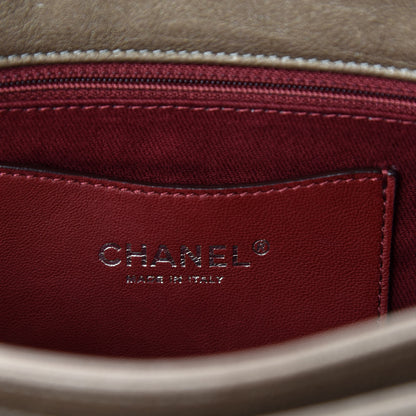 Chanel Calfskin Large Just Mademoiselle Bowling Bag Beige 8 of 9