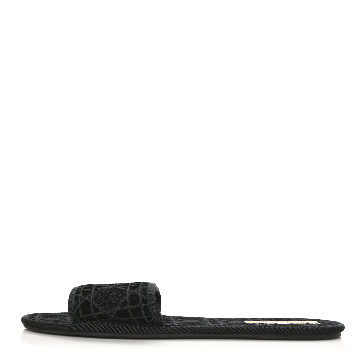 Christian Dior Velvet Cannage Chez Moi Slide Sandal 42 Black 1 of 8