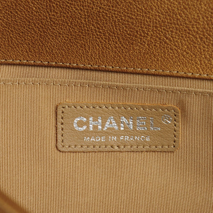 Chanel Metallic Calfskin Quilted Medium Boy Flap Dark Gold 8 of 17