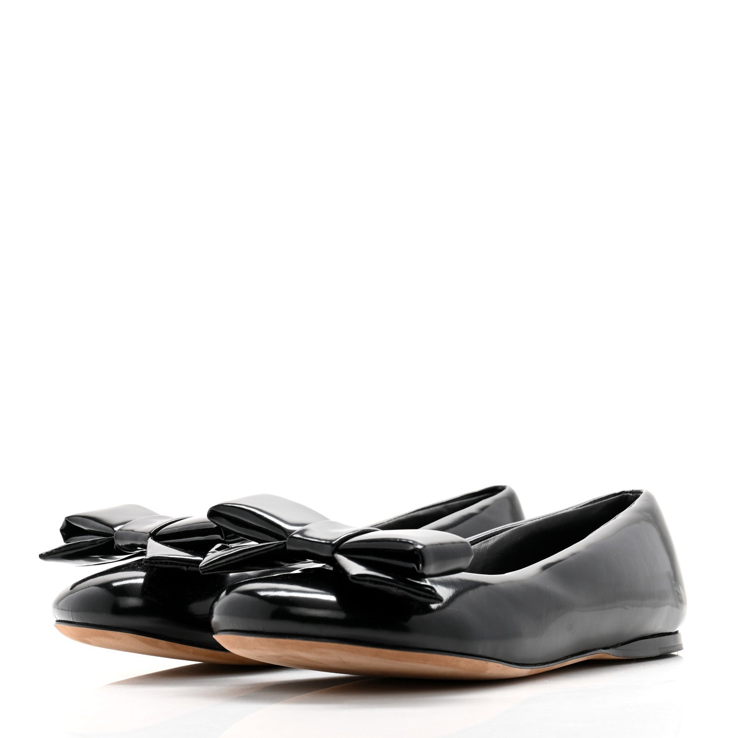 Loewe Puffy Lambskin Padded Bow Ballerina Flats 39 Black 4 of 11