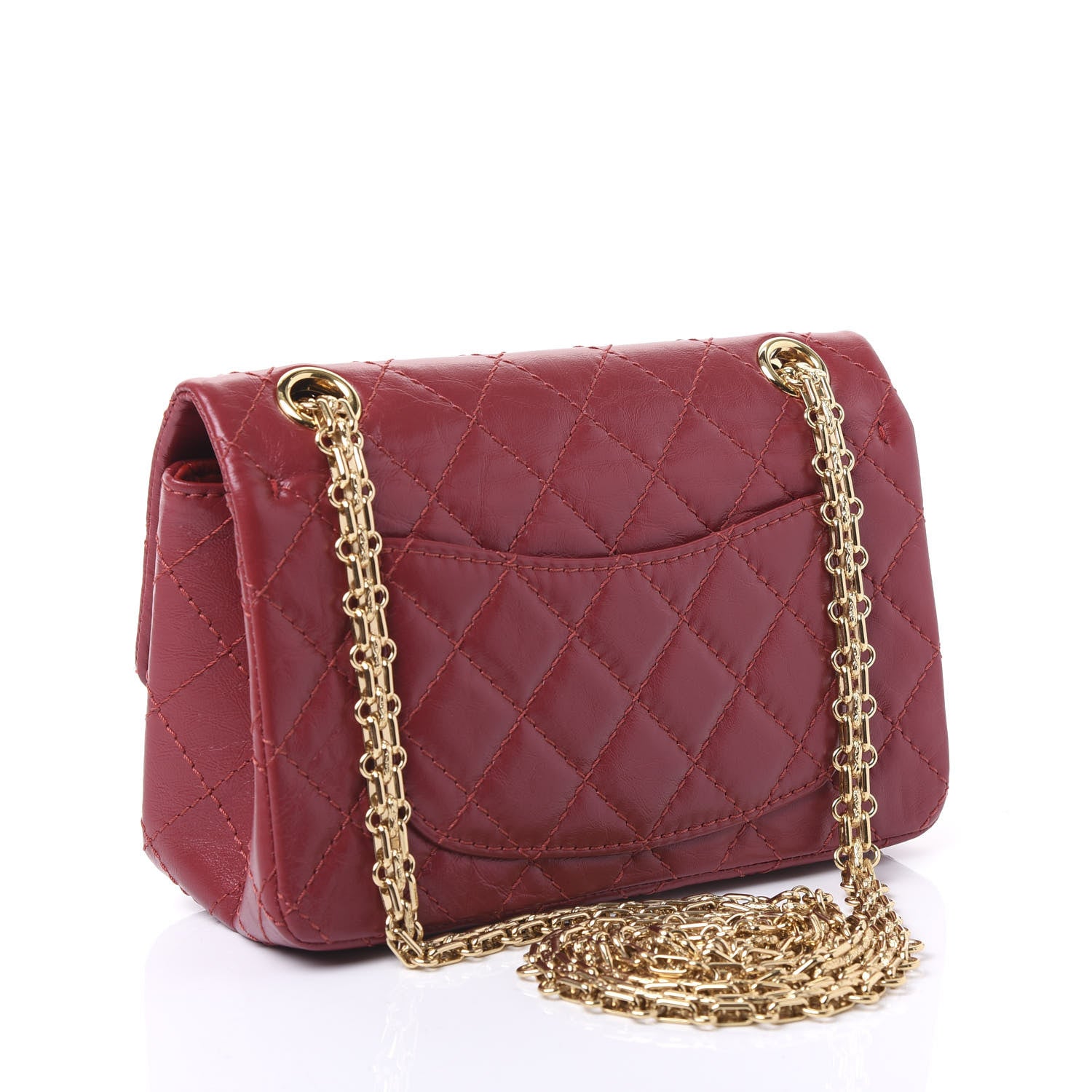 Chanel Aged Calfskin Quilted 2.55 Reissue Mini Flap Red 2 of 10