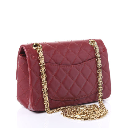 Chanel Aged Calfskin Quilted 2.55 Reissue Mini Flap Red 2 of 10