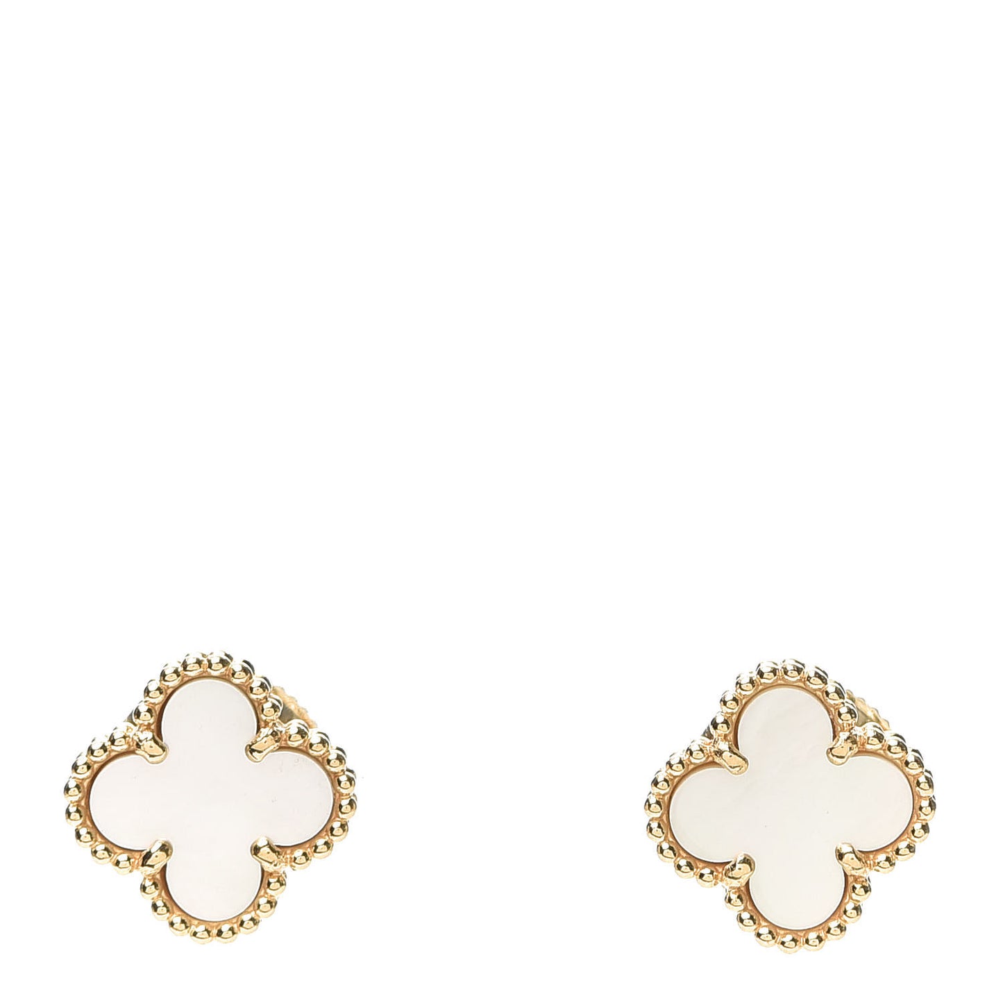 18K Yellow Gold Mother of Pearl Sweet Alhambra Earrings