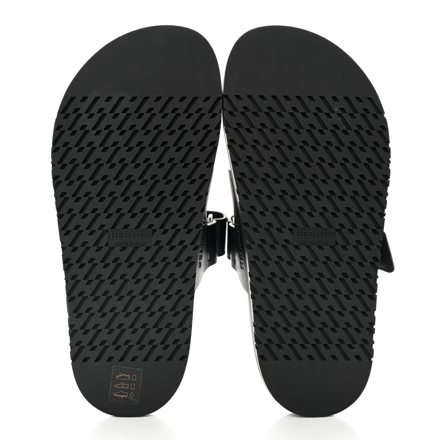 Hermes Calfskin Womens Chypre Sandals 36.5 Black 5 of 9