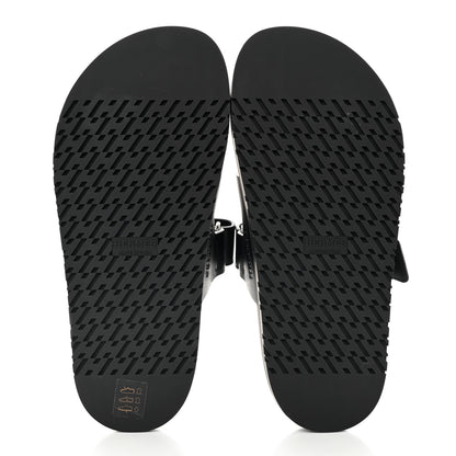 Hermes Calfskin Womens Chypre Sandals 36.5 Black 5 of 9