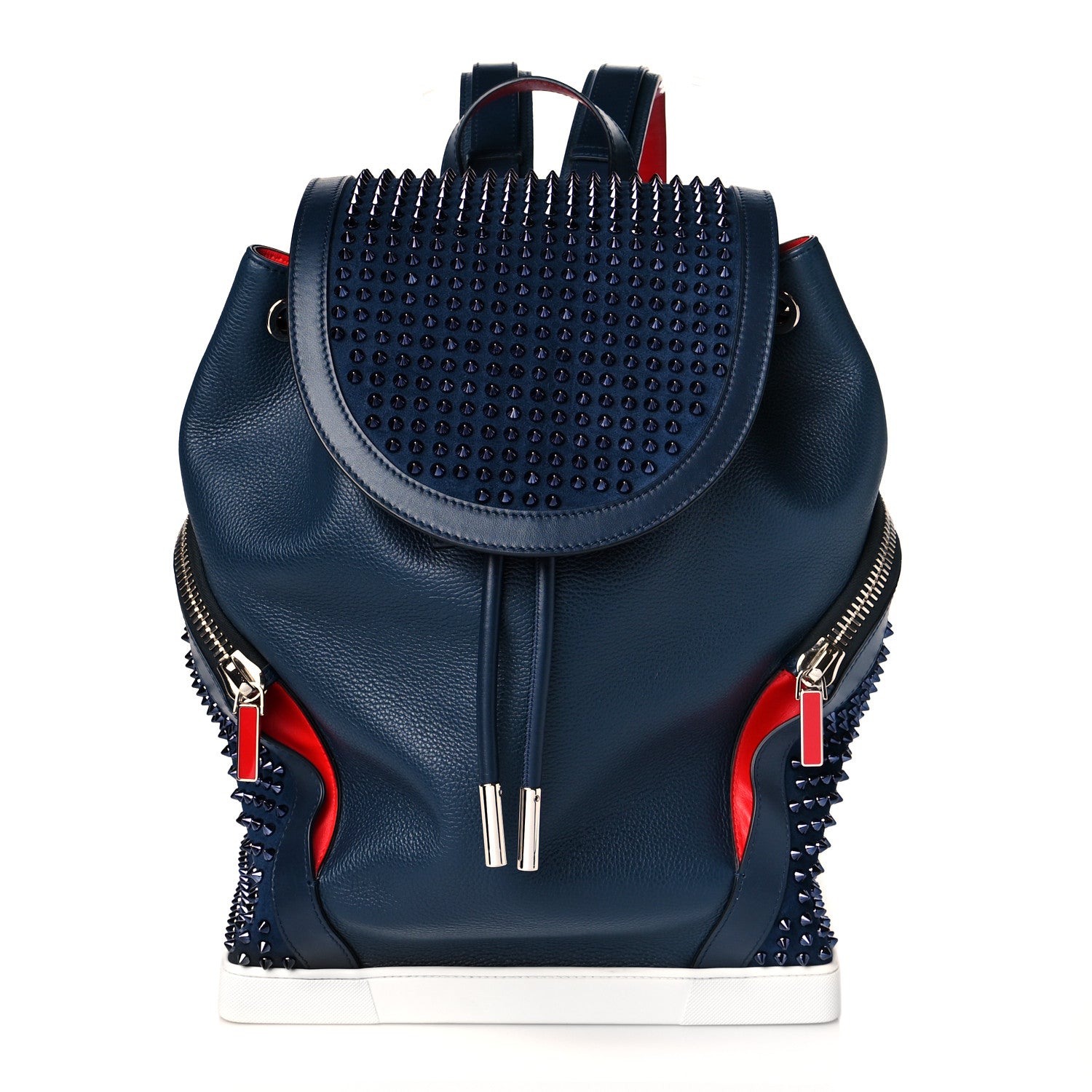 Christian Louboutin Calfskin Spiked Explorafunk Backpack Marine 1 of 9