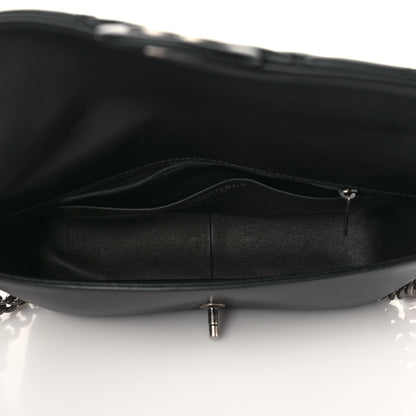 Chanel Calfskin Quilted Large Rock My Shoulder Flap Black 5 of 10