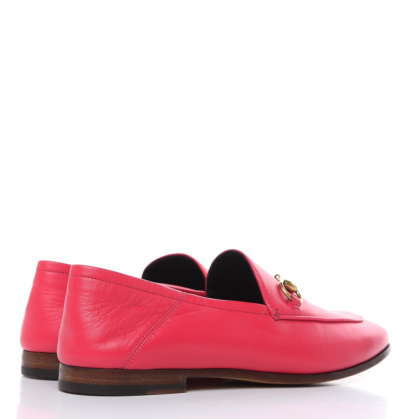 Lambskin Womens Brixton Horsebit Loafers 37 Hot Pink