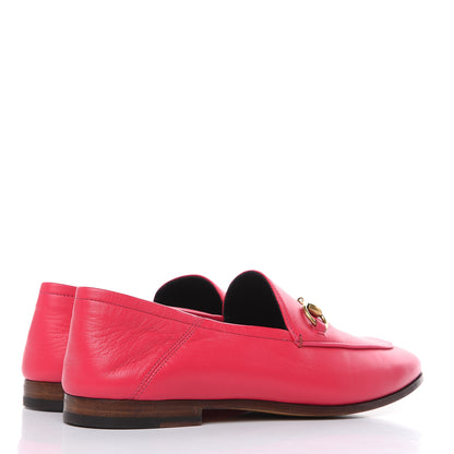Gucci Lambskin Womens Brixton Horsebit Loafers 37 Hot Pink 4 of 9