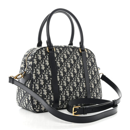 Christian Dior Oblique Large D-Vibe Bowling Bag Navy 4 of 9