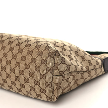 Gucci Monogram Web Medium Flat Messenger Bag Brown 9 of 9