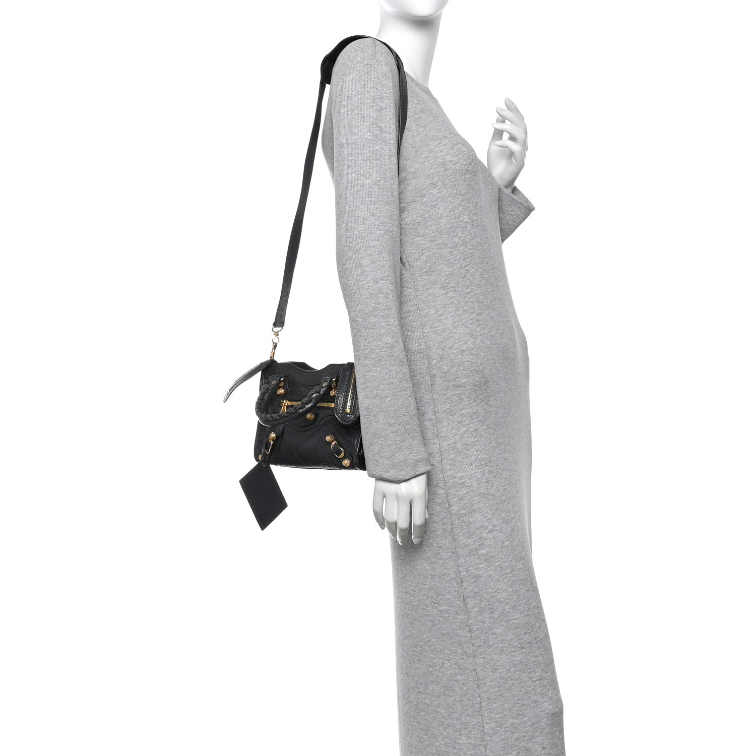 Balenciaga Agneau Giant 12 Gold Hardware Mini City Gris Fossile 2 of 11