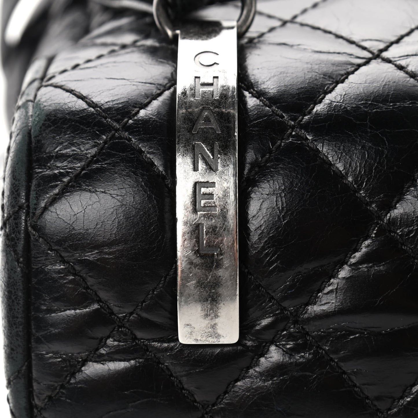 Glazed Calfskin Quilted Small Salzburg Mountain Backpack Black