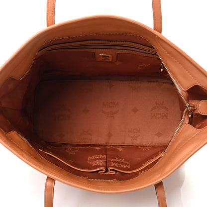 MCM Calfskin Ottomar Monogram Tote Cognac 6 of 13