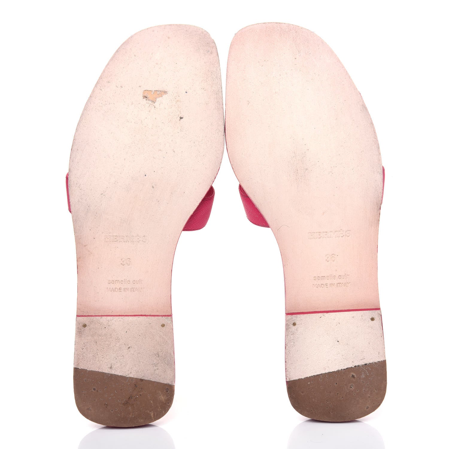 Hermes Epsom Oran Sandals 36 Rose Extreme 5 of 18