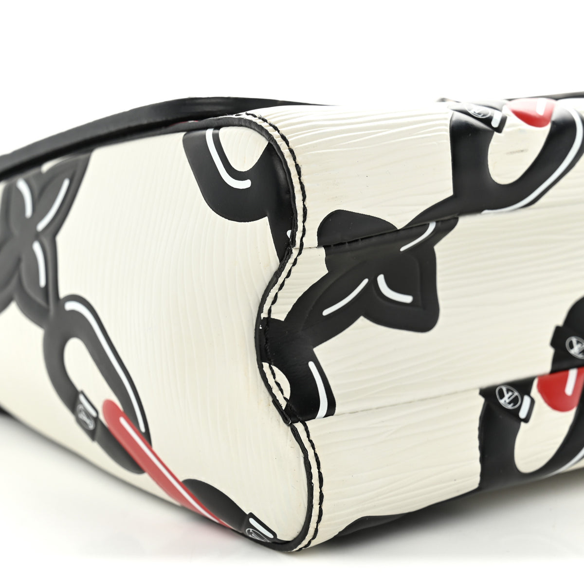 Epi Chain Flower Twist Shoulder Bag MM White
