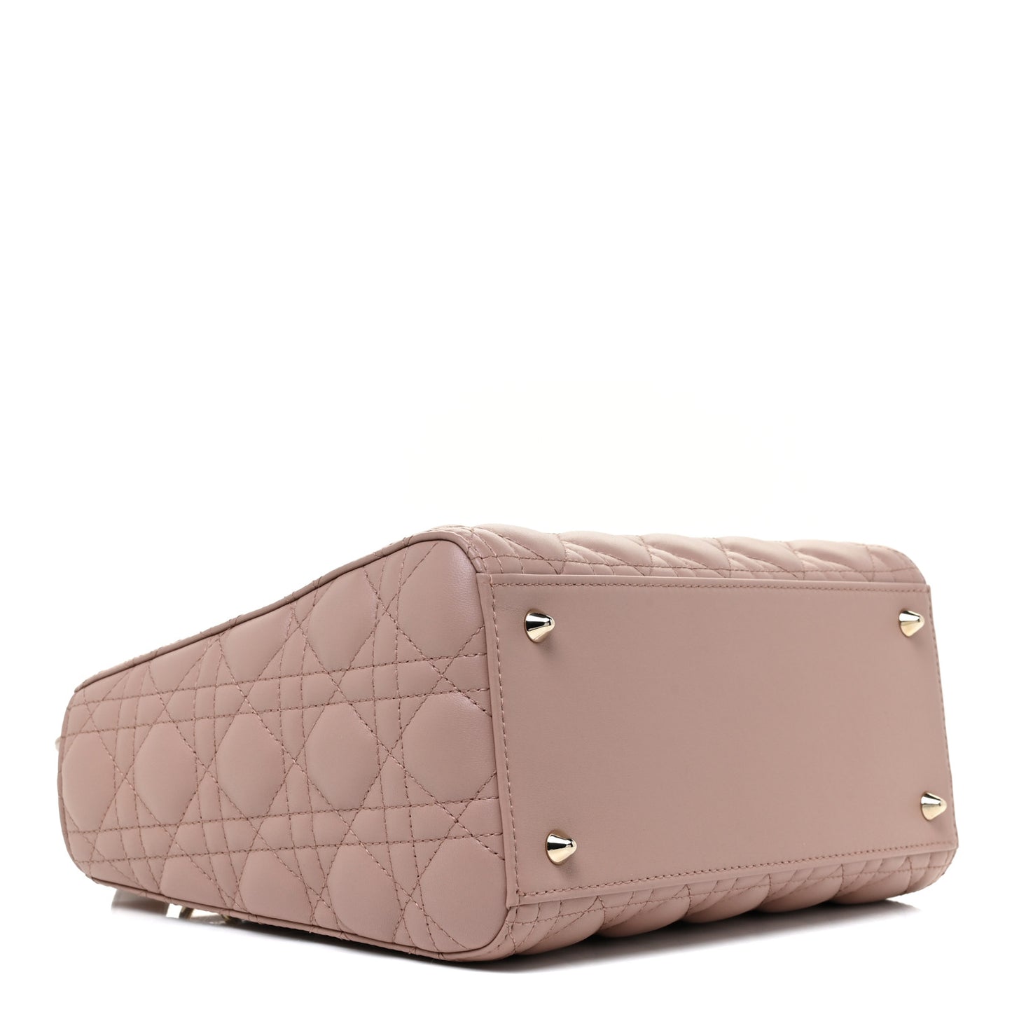 Lambskin Cannage Medium Lady Dior Bois de Rose