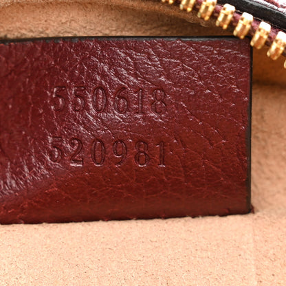 Gucci Soft Textured Calfskin Web Mini Ophidia Round Shoulder Bag Vintage Bordeaux 7 of 10