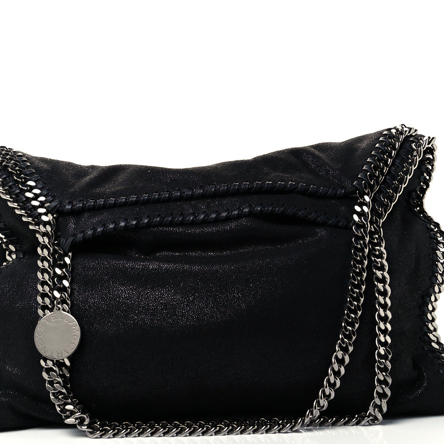 Stella McCartney Shaggy Deer Falabella Fold Over Tote Black 9 of 11