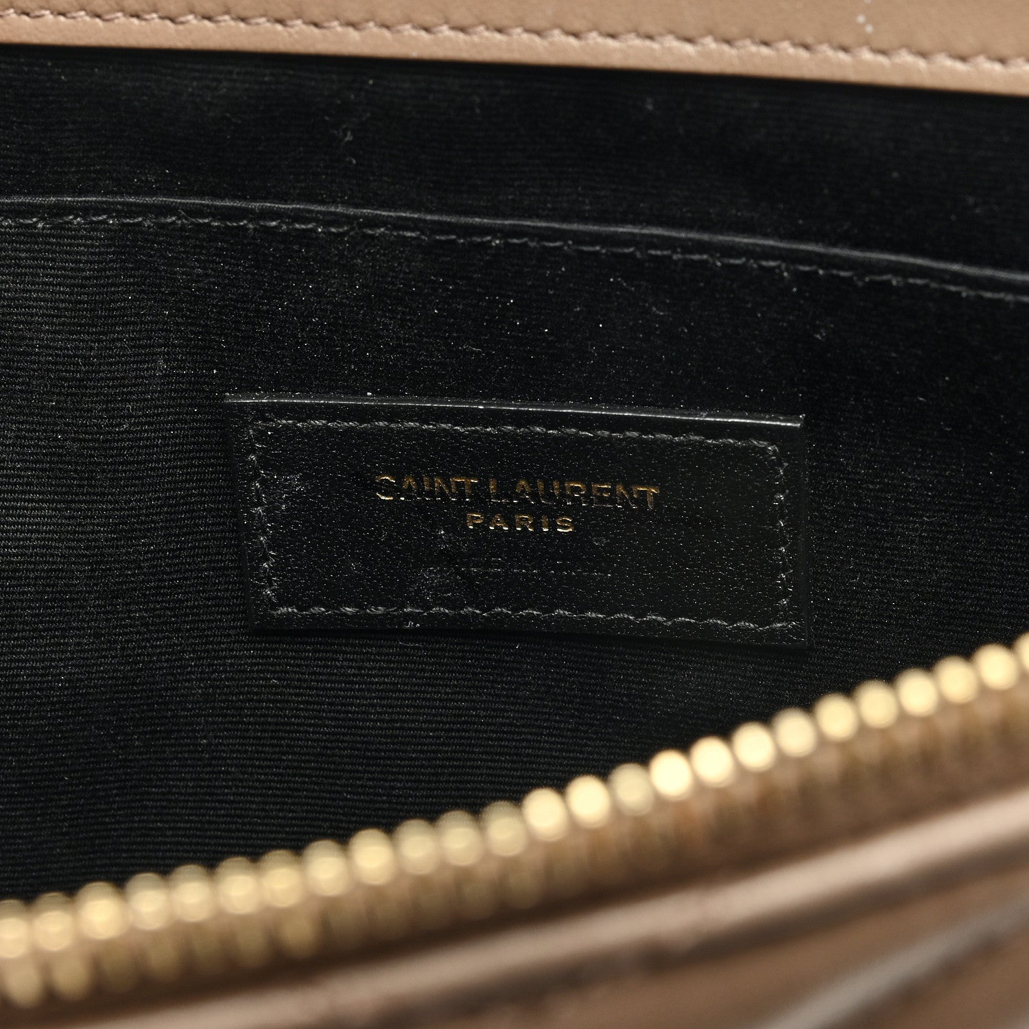 Saint Laurent Calfskin Matelasse Monogram Cassandre Tablet Pouch Taupe 6 of 6