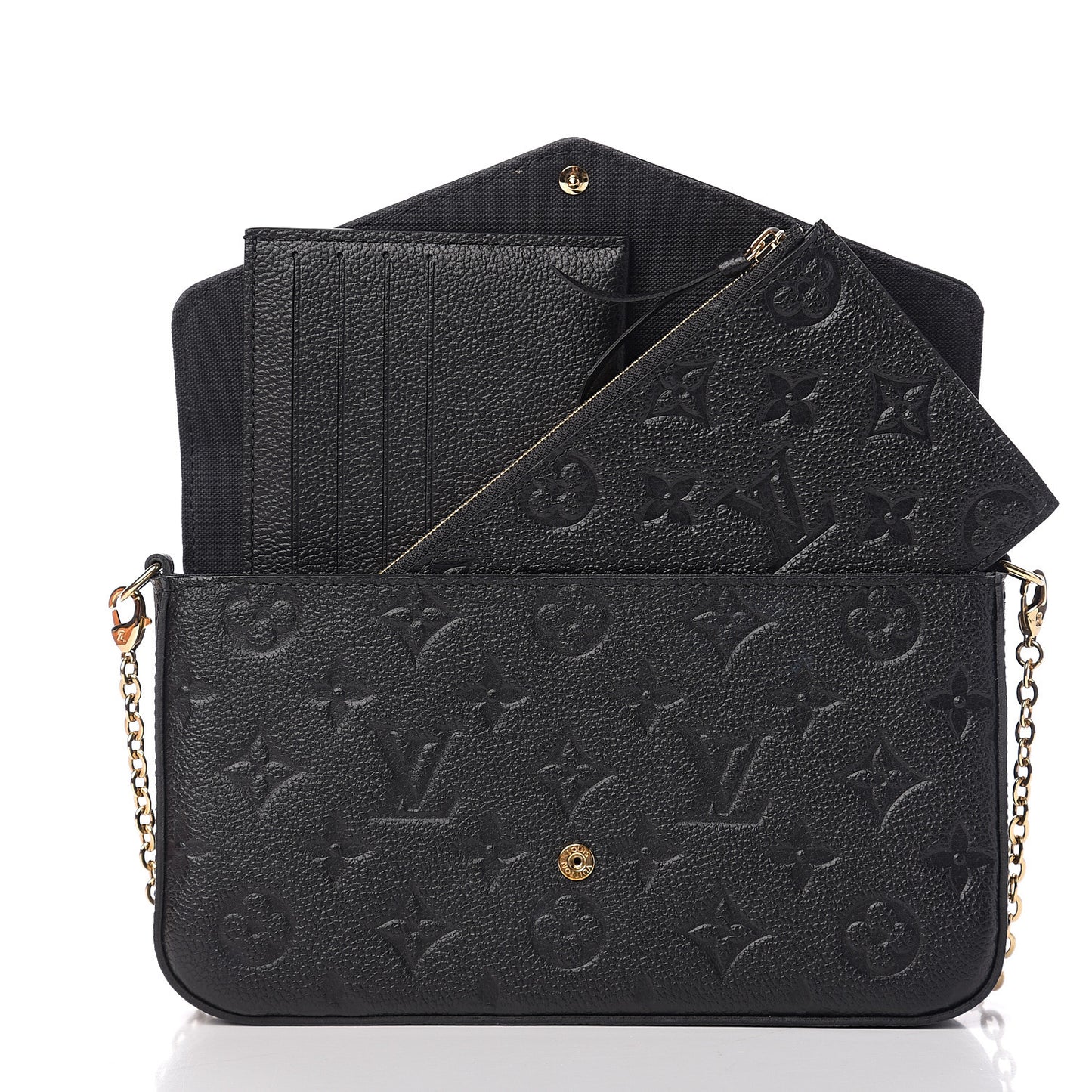Empreinte Pochette Felicie Chain Wallet Black