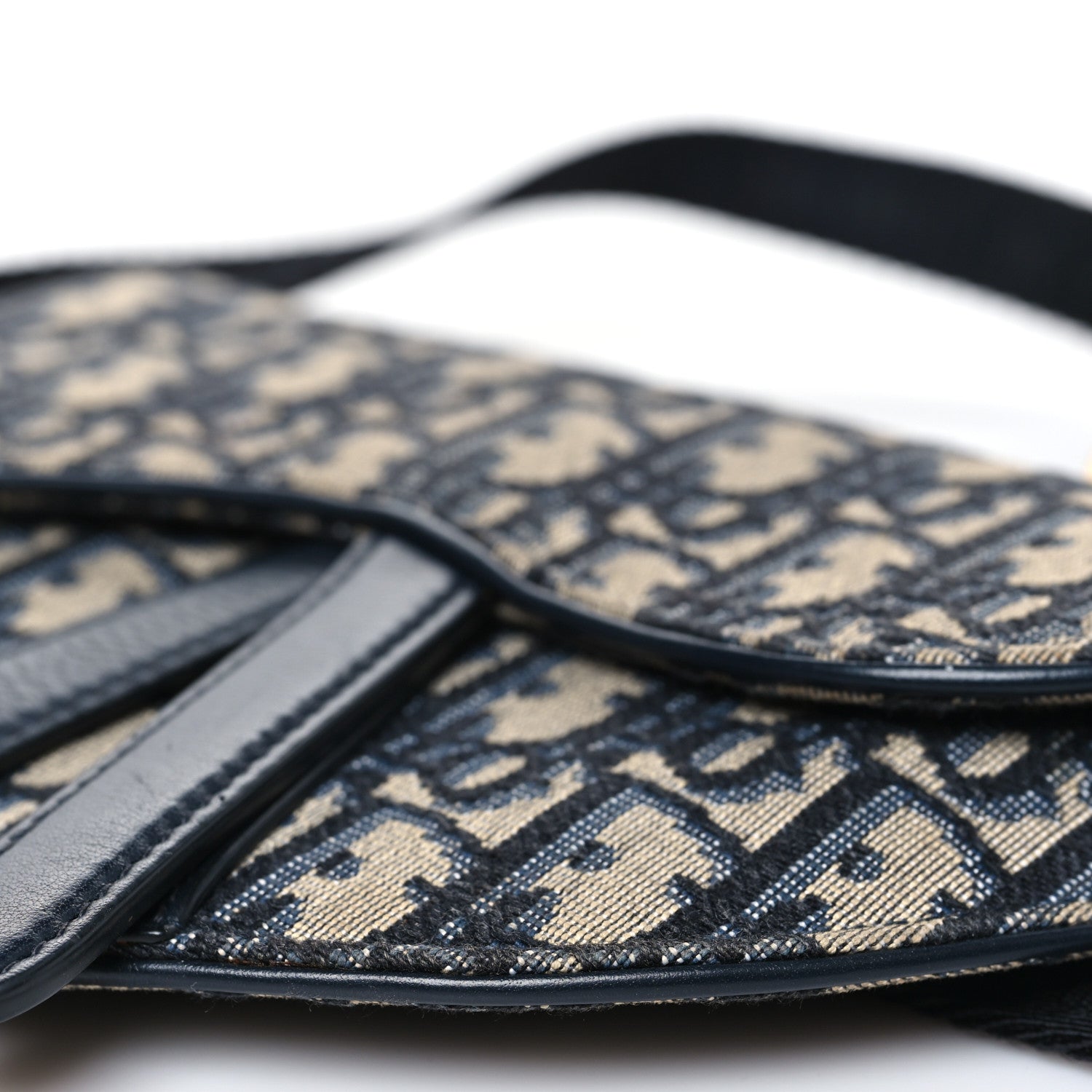 Christian Dior Oblique Saddle Belt Pouch Blue 10 of 11