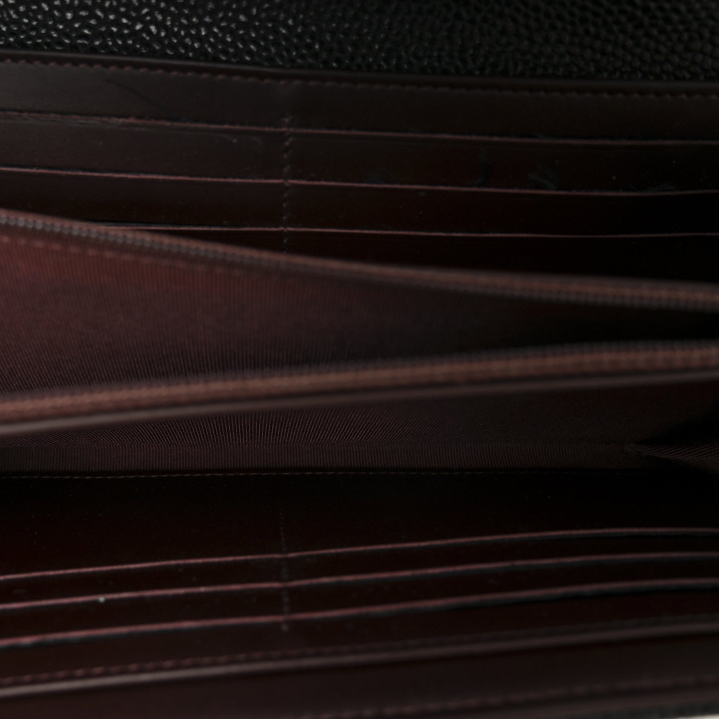 Caviar Quilted Large Gusset Flap Wallet Black
