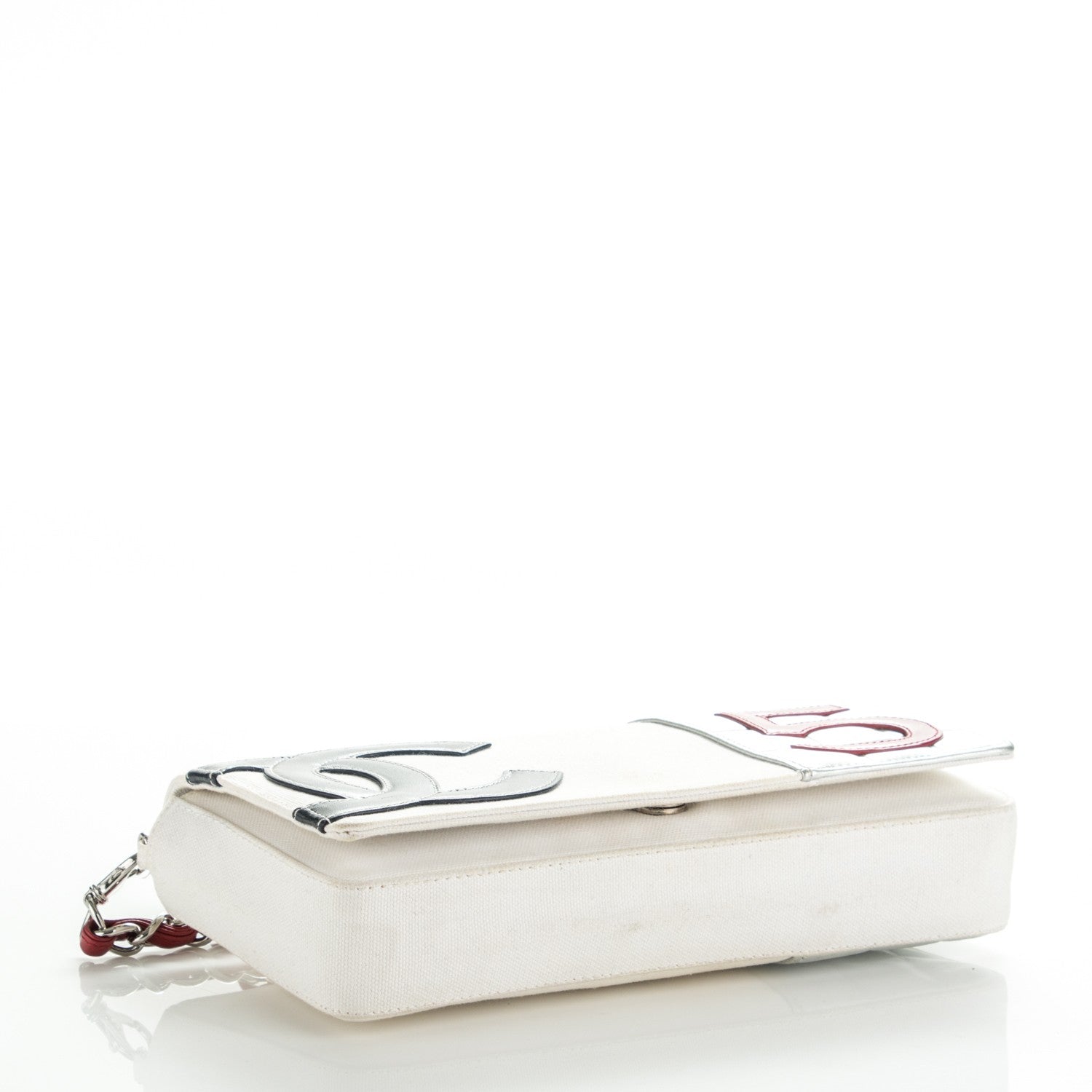 Chanel Metallic Lambskin Canvas CC N°5 Flap White 4 of 7