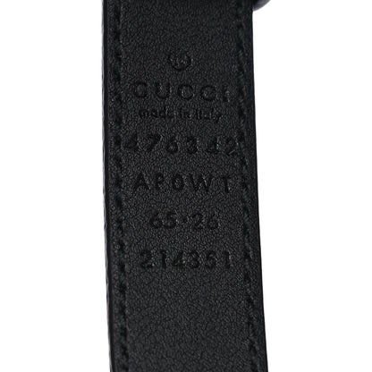 Gucci Calfskin Pearl Double G 20mm Belt 65 26 Black Cream 4 of 4