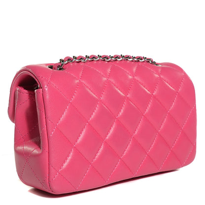 Chanel Lambskin Quilted Extra Mini Flap Dark Pink 3 of 9