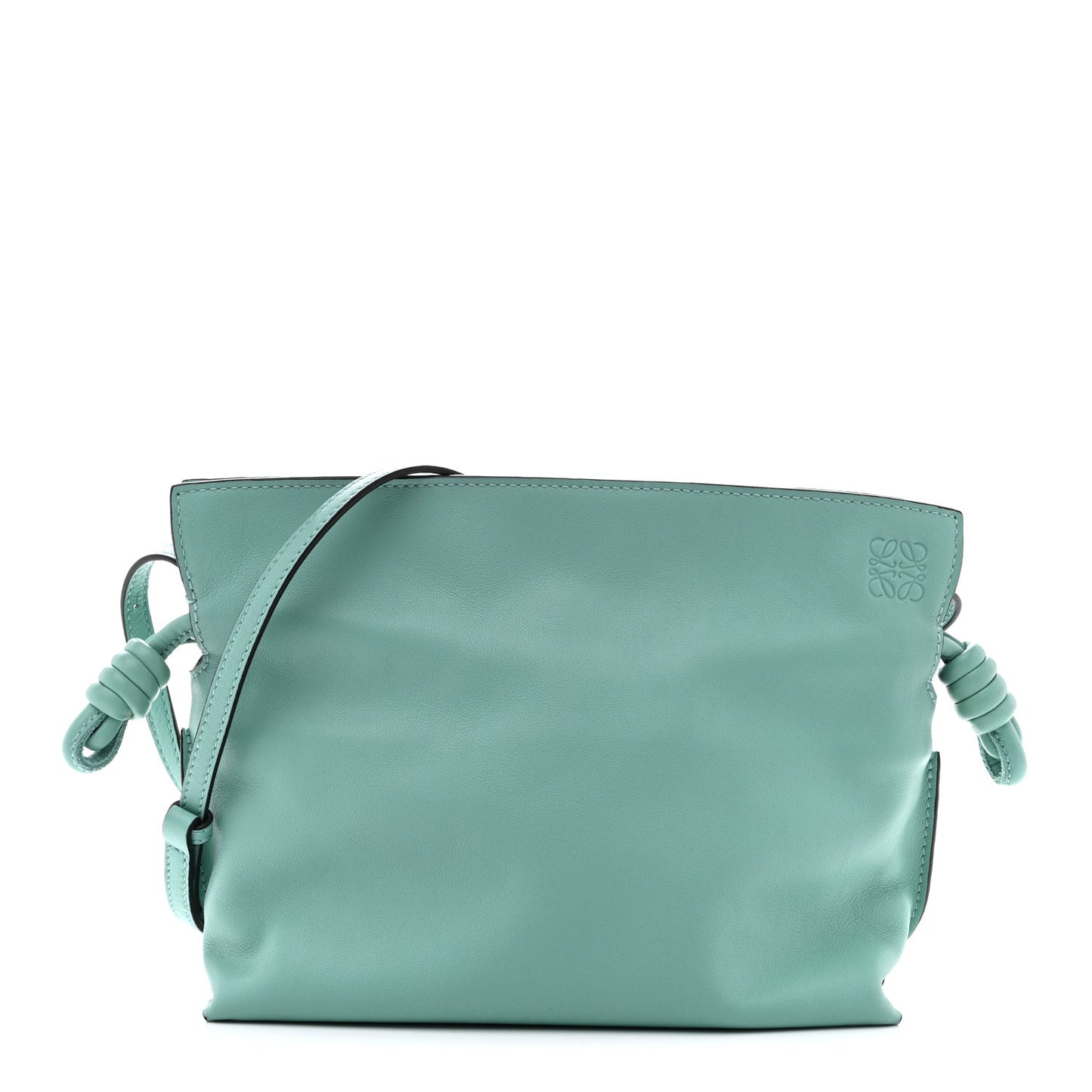 Calfskin Mini Flamenco Knot Bag Fresh Mint
