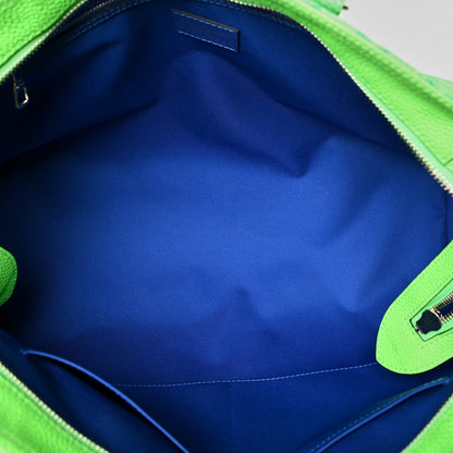 Louis Vuitton Taurillon Illusion Keepall Tote Bleu Vert 5 of 11