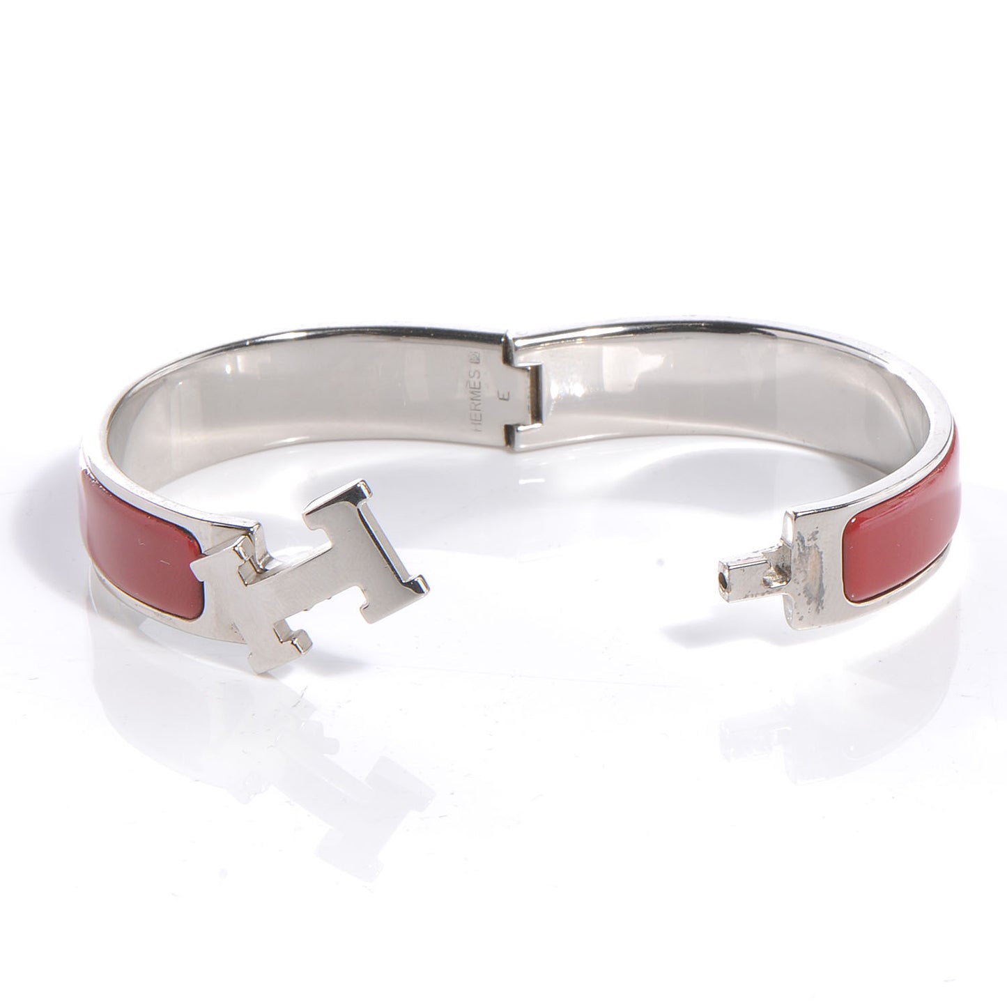 Narrow Enamel Clic Clac H Bracelet PM Red