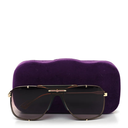 Gucci Metal Square Frame Sunglasses GG0739S Brown 8 of 8